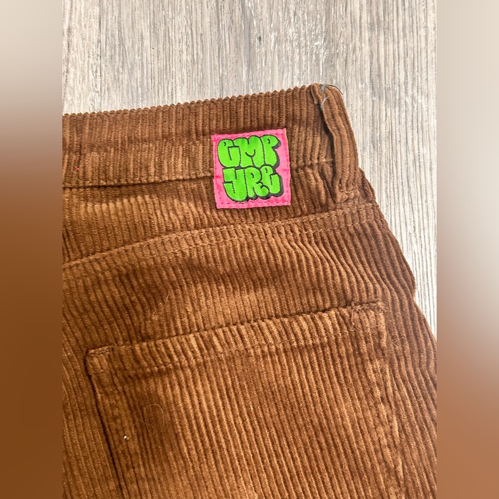 Empyre Brown Straight Leg Jeans Corduroy Texture, size 0, EUC - Picture 2 of 7